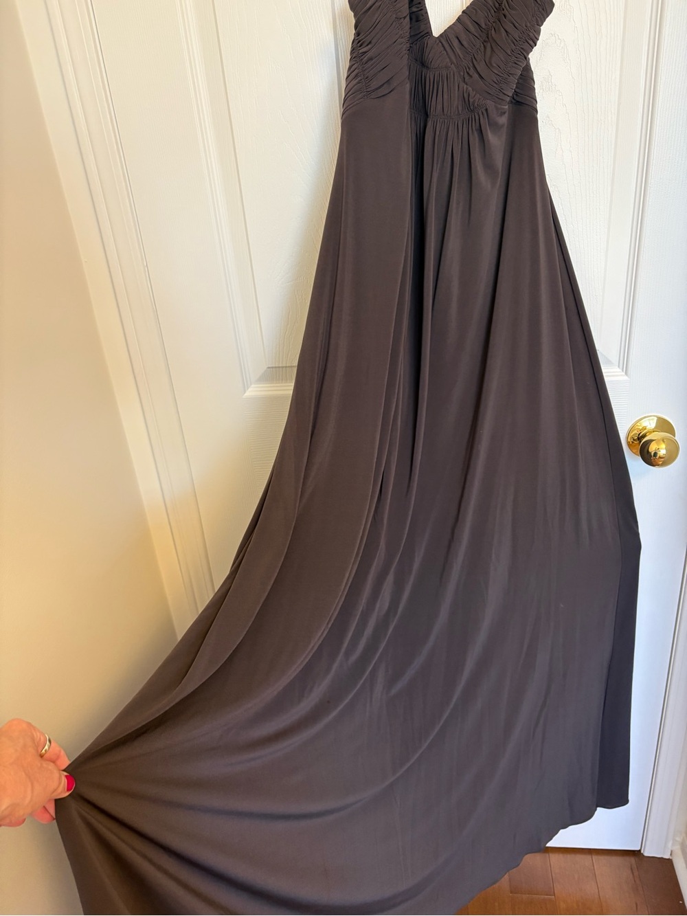 BCBGMaxAzria Black Halter Ruched Maxi Dress - Picture 7 of 7